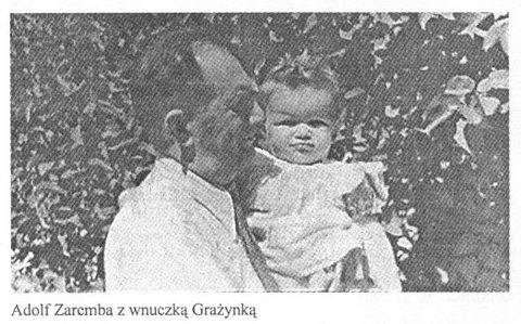 Adolf Zaremba z wnuczką Grażynką